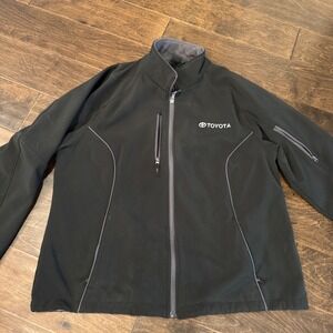 Toyota Ladies Softshell Jacket Black Fleece Lined Zip Pockets Size XL